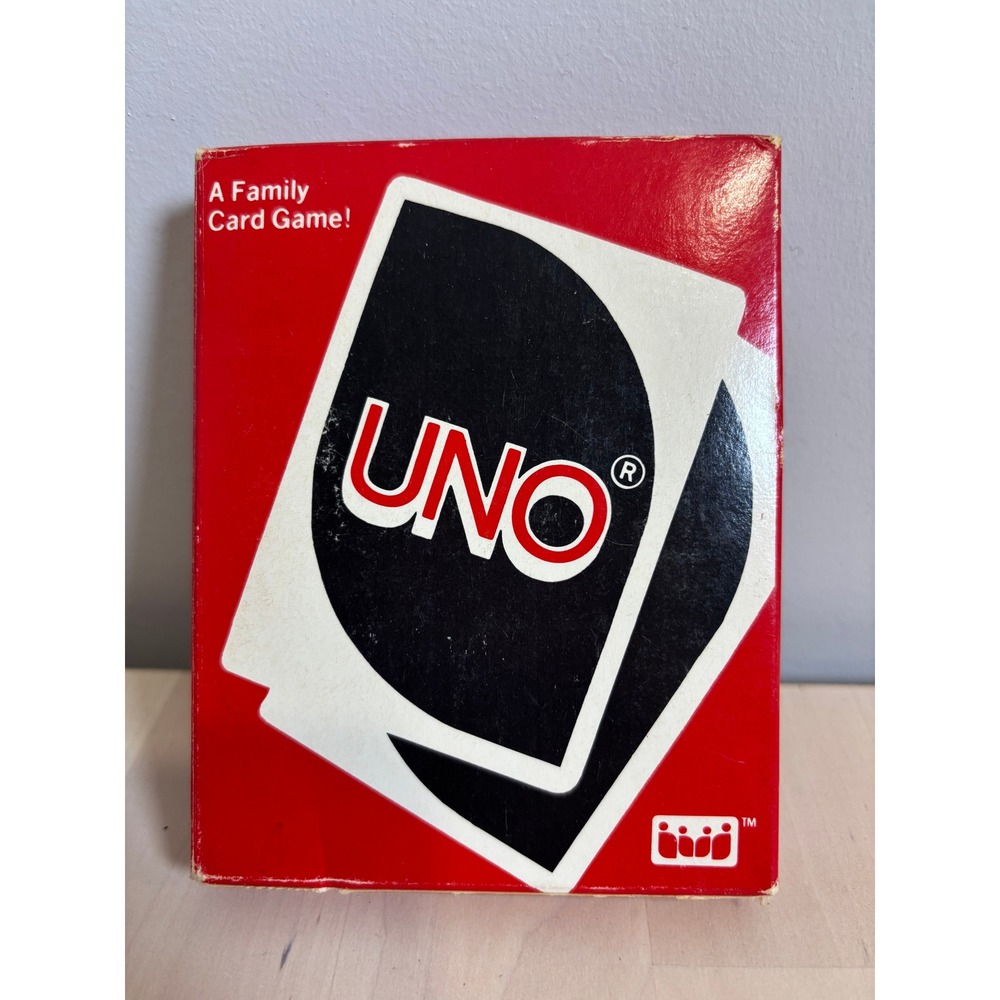 Vintage 1983 UNO Card Game International Games Inc Classic Red Box Complete